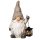 Wichtelstube-Kollektion XXL Wichtel Figuren grau Weihnachten 41cm mit Laterne Weihnachtsdeko aussen