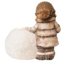 Wichtelstube-Kollektion XL 35cm Dekofigur LED Schneeball Weihnachten Deko Garten Weihnachsdeko