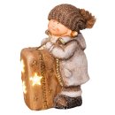 Wichtelstube-Kollektion XL 37cm LED Dekofigur Winterkind Weihnachten Deko Weihnachtsdeko Figuren Garten