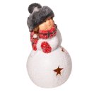 Wichtelstube-Kollektion XL Dekofigur "Winterkind Mädchen mit Schneeball"  beleuchtet