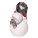 Wichtelstube-Kollektion XL Dekofigur "Winterkind Mädchen mit Schneeball"  beleuchtet