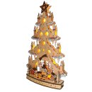 Wichtelstube-Kollektion XXL 64cm Schwibbogen LED "Weihnachten" inkl. Timer Schwippbogen, Lichterbogen aus Holz für Weihnachten
