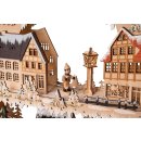 Wichtelstube-Kollektion  XXL Schwibbogen mit Podest + LED Beleuchtung, Lichterbogen mit Erhöhung, Schwippbogen beidseitig bemalt