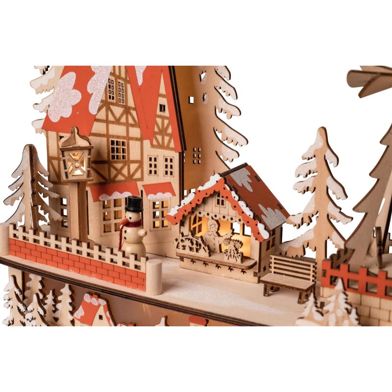 Wichtelstube-Kollektion Handgemaakte piramide Kerstmis van echt hout