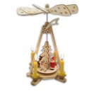 Wichtelstube-Kollektion Weihnachtspyramide "Weihnachten" klassische Adventspyramide aus Holz, 31cm hoch Kerzen Pyramide