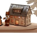 Wichtelstube-Kollektion Holz Schwibbogen Lichterbogen Seiffener Bergmannszug XL 58cm Schwippbogen Weihnachten Weihnachtsbogen Schwibbogen Weihnachten 10 Kerzen 230V Anschluss