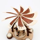 Wichtelstube-Kollektion Holz Weihnachtsyramide Schneemänner Teelicht Pyramide