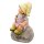 Wichtelstube-Kollektion Gartenfigur XXL Lisa als Gärtnerin sitzend auf Stein mit Wilkommen Schriftzug Gartendeko stehend frostsicher für Garten Balkon