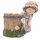Wichtelstube-Kollektion XL Gartenfigur mit Blumentopf Luise Dekofigur Outdoor 38cm hoch 38cm breit Gartenfiguren Wetterfest für Außen Gartendeko Frühjahr Sommer