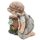 Wichtelstube-Kollektion XL Gartenfigur mit Blumentopf Luise Dekofigur Outdoor 38cm hoch 38cm breit Gartenfiguren Wetterfest für Außen Gartendeko Frühjahr Sommer