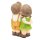 Wichtelstube-Kollektion XXL Gartenfigur Dekofigur Sommerkinder Katherina und Martin Gartendeko vintage  figuren für außen ca. 45cm groß Gartenfiguren für draußen