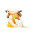 Wichtelstube-Kollektion XL Gartenfigur Dekofigur Katherina mit Huhn als Blumentopf Gartendeko figuren für draußen ca. 40cm groß Outdoor Gartendekoration