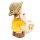 Wichtelstube-Kollektion XL Gartenfigur Dekofigur Katherina mit Huhn als Blumentopf Gartendeko figuren für draußen ca. 40cm groß Outdoor Gartendekoration