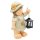 Wichtelstube-Kollektion Gartenfigur Melanie mit Teelicht Laterne Gartendeko ca 33cm groß MGO Dekofigur outdoor für draußen wetterfest Gartendekoration
