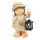 Wichtelstube-Kollektion Gartenfigur Melanie mit Teelicht Laterne Gartendeko ca 33cm groß MGO Dekofigur outdoor für draußen wetterfest Gartendekoration