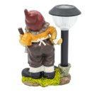 Wichtelstube-Kollektion XL Gartenzwerg Fred, Gartenfigur mit Solarlampe LED Gartenbeleuchtung Solar Gartenzwerge solarleuchten garten Solarlampen für außen Gartendeko