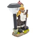 Wichtelstube-Kollektion XL Gartenzwerg Fred, Gartenfigur mit Solarlampe LED Gartenbeleuchtung Solar Gartenzwerge solarleuchten garten Solarlampen für außen Gartendeko