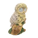 Wichtelstube-Kollektion Gartenfigur Solarlampe Eule Gartendeko Figuren Tiere für draußen Solar betriebene LED Dekofigur außen Deko Garten Wetterbeständig