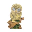 Wichtelstube-Kollektion Gartenfigur Solarlampe Eule Gartendeko Figuren Tiere für draußen Solar betriebene LED Dekofigur außen Deko Garten Wetterbeständig