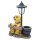 Wichtelstube-Kollektion XL Gartenfigur Hund mit Laterne ca 43cm groß Solar Gartendeko LED Gartenbeleuchtung Hunde Solarlampe Garten Solarleuchten für außen