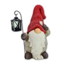 Wichtelstube-Kollektion XXL Wichtel Figur Dekofigur mit Laterne Garten Weihnachten 49cm Weihnachtsdeko aussen