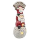 Wichtelstube-Kollektion XXXL Weihnachtsmann Dekofigur 59cm LED inkl. Fernbedienung MGO Garten