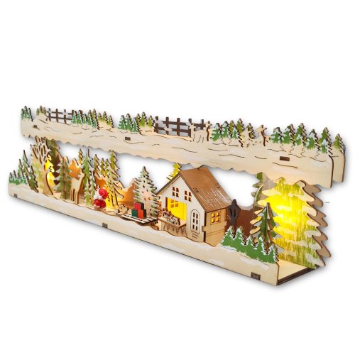 Timer Holz Lichtersockel Schwibbogen Wichtelstube-Kollektion LED 36,95 mit , €