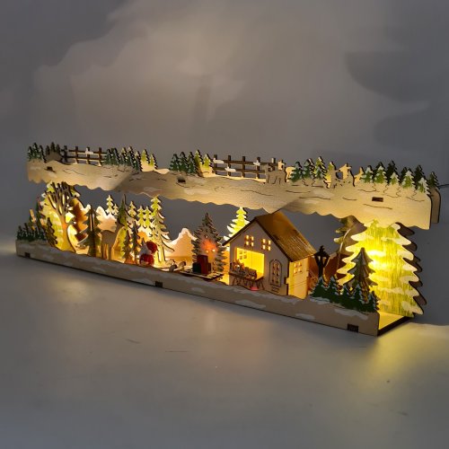 Wichtelstube-Kollektion LED Holz Lichtersockel mit Timer Schwibbogen , 36,95 €