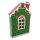 Wichtelstube-Kollektion XL Adventskalender Holz zum befüllen 44cm Hoch, Adventshaus Grün, XXL Schubfächer, Weihnachtsdeko Holz für Kinder Bunt bemallt