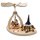 Wichtelstube-Kollektion Weihnachtspyramide f. Teelichter 25cm "Seiffener Kirche Kurrenden" Buchenholz Teelichtpyramide Weihnachten