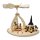 Wichtelstube-Kollektion Weihnachtspyramide f. Teelichter 25cm "Seiffener Kirche Kurrenden" Buchenholz Teelichtpyramide Weihnachten