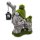 Wichtelstube-Kollektion Gartenzwerge Moos Wichtel für den Garten XXL mit Laterne Gartenfigur aus Stein Gartendeko Figuren beflockt Gartenfiguren Frühlingsdeko