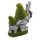 Wichtelstube-Kollektion Gartenzwerge Moos Wichtel für den Garten XXL mit Laterne Gartenfigur aus Stein Gartendeko Figuren beflockt Gartenfiguren Frühlingsdeko