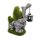 Wichtelstube-Kollektion Gartenzwerge Moos Wichtel für den Garten XXL mit Laterne Gartenfigur aus Stein Gartendeko Figuren beflockt Gartenfiguren Frühlingsdeko