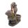 Wichtelstube-Kollektion XXL Gartenzwerg wetterfest Wichtel Figur Dekofigur mit Blumentopf am Wasserbrunnen Gartenfigur Deko Frühling Garten 38cm x 38cm