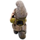 Wichtelstube-Kollektion Wichtel Fotograf mit Blitzlampe, 44cm hoch XXL Gartenzwerg groß, Gartenbeleuchtung Solar LED Beleuchtung Dekofigur mit Kamera wetterfest