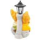 Wichtelstube-Kollektion XL Gartenfiguren Lisa und Tom mit Solarlaterne Gartendeko mit Solar LED Beleuchtung Solarfiguren Kinder Figuren außen Deko Garten