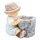 Wichtelstube-Kollektion XL Gartenfigur Tom Dekofigur mit Blumentopf Outdoor Gartenfiguren Wetterfest für Außen Gartendeko mit Pflanzkübel Deko draußen Garten