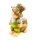 Wichtelstube-Kolletion XXL Gartefigur Olaf  Aussendekoration mit Karren  und in kindgerechter Kleidung 30,5*21*41,5cm
