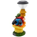 Wichtelstube-Kollektion Gartenzwerg Alfred LED Solar Gartendeko Solarleuchten für den Garten, Gartenfigur mit Solarlampe Beleuchtung Dekofigur 25 x 23 x 39cm