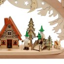 Wichtelstube-Kollektion Holz Schwibbogen Lichterbogen Waldwichtel XL 57cm Schwippbogen Weihnachten Weihnachtsbogen Schwibbogen Weihnachten 10 Kerzen 230V Anschluss