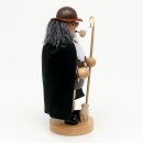 Wichtelstube-Kollektion  XL Holz Räuchermann "Schafhirte" mit Hirtenstab & Schaf, detailgetreue Räucherfigur  11,5 x 9,5 x 20 cm