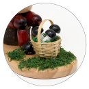 Wichtelstube-Kollektion XL Holz Räuchermann "Waldwichtel Pilzsucher" natürlich,uriger Räucherwichtel 16,5 x 9 x 19 cm