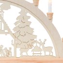 Wichtelstube-Kolektion XXL Holz Schwibbogen "Forsthaus" tradiitionelle Weihnachtsdeko, 71 x 4 x 40 cm 230 V Kabel; 10 flammig; SPK; XXL;