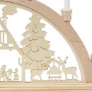Wichtelstube-Kollektion Holz Schwibbogen "Forsthaus" traditionelle Weihnachtsdeko, Lichterbogen, 58 x 4 x 38 cm 230 V Kabel; 7 flammig; SPK;