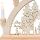 Wichtelstube-Kollektion Holz Schwibbogen "Forsthaus" platzsparende traditionelle Weihnachtsdeko 45 x 4 x 33 cm 230 V Kabel; 7 flammig; SPK;