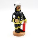 Wichtelstube-Kollektion Holz Räuchermann "Feuerwehrmann"mit Feuerlöscher, 12 x 9 x 20 cm