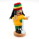 Wichtelstube-Kollektion Holz Räuchermann "Rastaman Peace" mit Joint in der Hand, originalgetreu nachempfundene Räucherfigur 10 x 7 x 15 cm