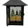 Metall Laterne mit Weihnachtsmotiven rechteckig (handbemalt) 3-fach sort. 12 x 12 x 16 cm