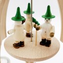 Wichtelstube-Kollektion XL Weihnachtspyramide aus feinsten Buchenholz Pyramiden teelichter, Waldwichtel , 2 Etagen, 20 x 24 x 35 cm  XXL Pyramide Weihnachten